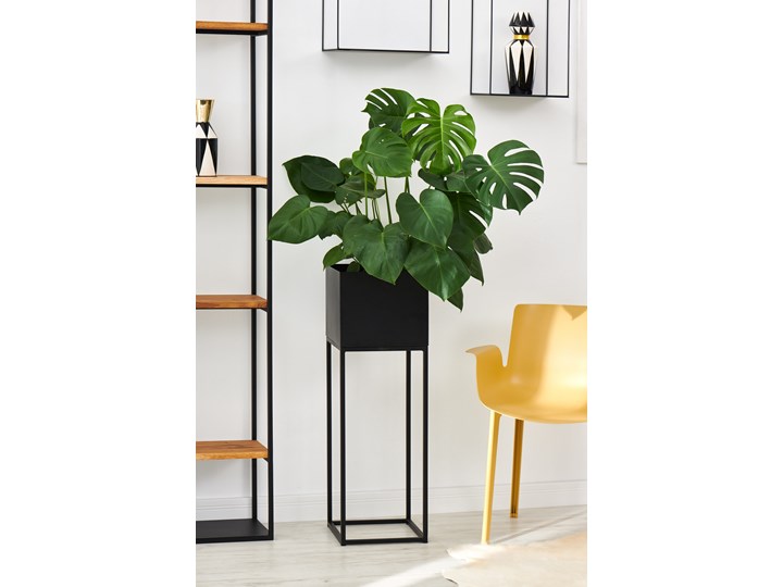 Kwietnik LOFT z donicą 30cm x 30cm h=90cm Kategoria Doniczki i kwietniki Doniczka na kwiaty Drewno Kolor Czarny