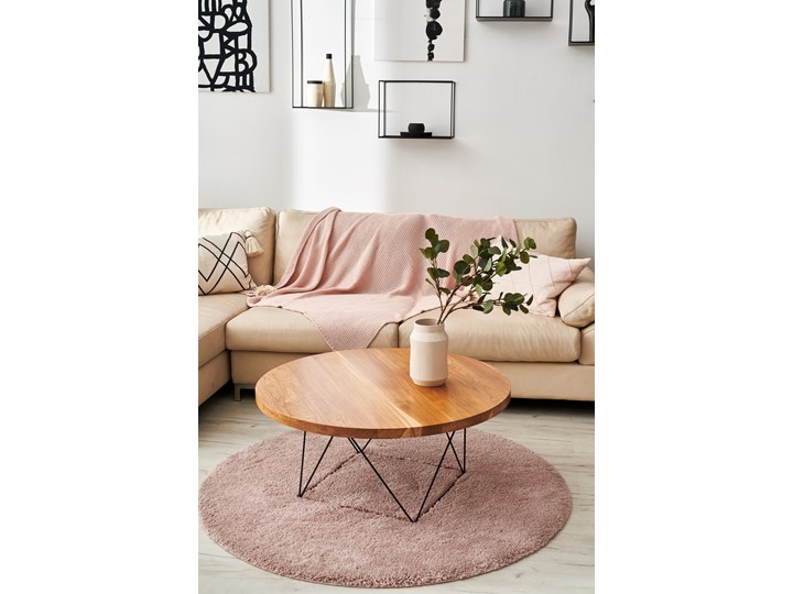 Stolik kawowy dębowy STOCKHOLM ROUND D=50cm h=48cm