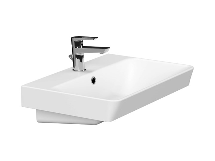 Umywalka meblowa ceramiczna Cersanit Mille Slim 60 cm Ceramika Prostokątne Meblowe Kategoria Umywalki Kolor Biały
