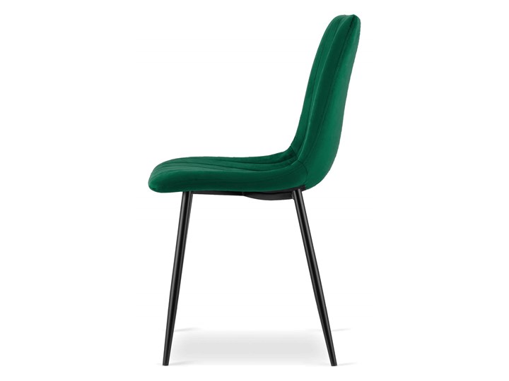 Krzesło tapicerowane do jadalni DC-1939 - Welur zielony 56 Tworzywo sztuczne Metal Tkanina Pomieszczenie Jadalnia