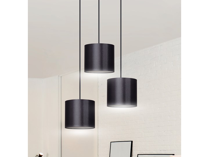 BERYL 3 PREMIUM BL BLACK lampa wisząca abażury różne kolory Kategoria Lampy wiszące Metal Lampa z abażurem Styl Nowoczesny