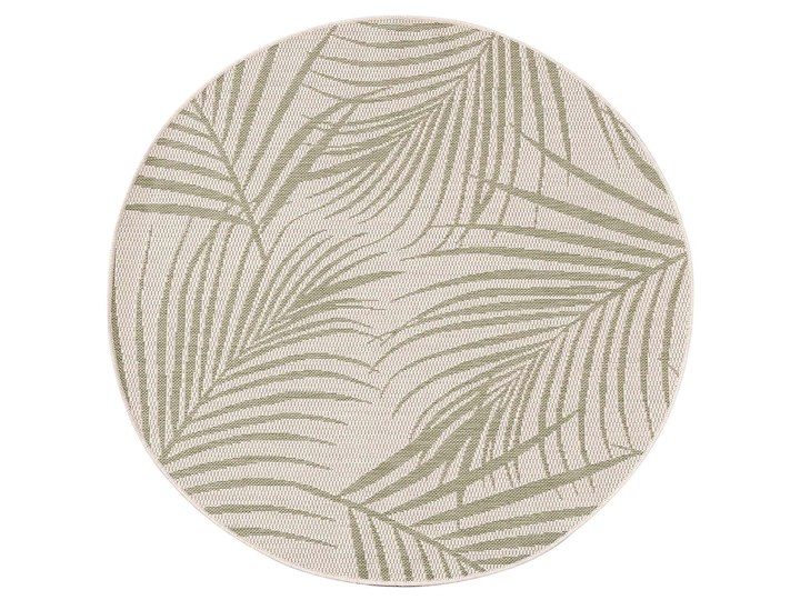 Dywan Lineo wool/ jungle green 120cm, ⌀120 cm Wzór Roślinny Juta Dywany Syntetyk Okrągły Kategoria Dywany
