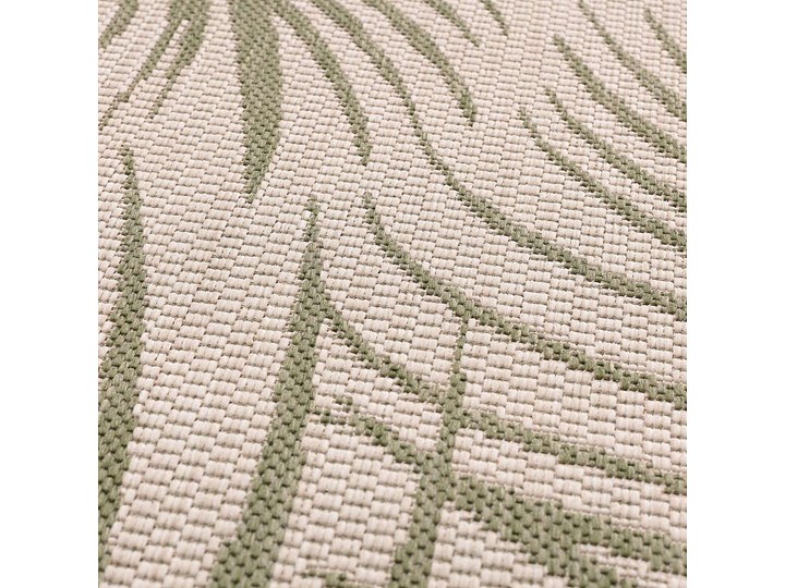 Dywan Lineo wool/ jungle green 120cm, ⌀120 cm Wzór Roślinny Juta Okrągły Dywany Syntetyk Pomieszczenie Balkon i taras