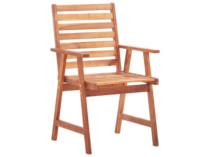 vidaXL Krzesła ogrodowe z poduszkami, 2 szt., lite drewno akacjowe Krzesło z podłokietnikami Tworzywo sztuczne Styl Rustykalny
