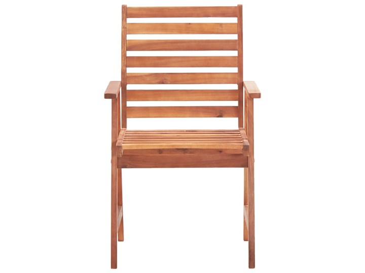 vidaXL Krzesła ogrodowe z poduszkami, 2 szt., lite drewno akacjowe Tworzywo sztuczne Krzesło z podłokietnikami Kolor Brązowy Kolor Biały