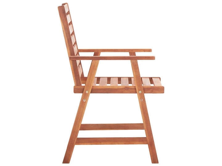 vidaXL Krzesła ogrodowe z poduszkami, 2 szt., lite drewno akacjowe Tworzywo sztuczne Krzesło z podłokietnikami Styl Rustykalny