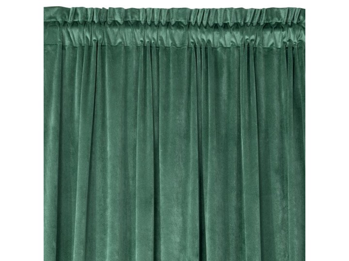 Zasłona Welwetowa Rosa 135x300cm - Ciemny Zielony - Taśma 135x300 cm Mocowanie Tunel Poliester Typ Zasłony gotowe