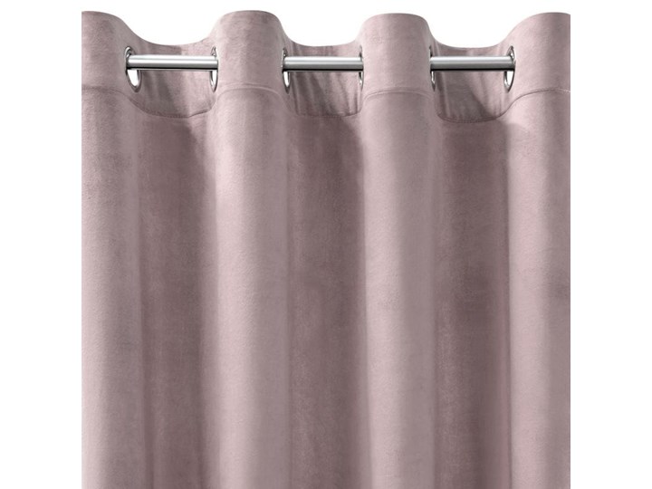 Zasłona Welwetowa 140x250cm - Pudrowy - Przelotki Poliester 140x250 cm Pomieszczenie Jadalnia