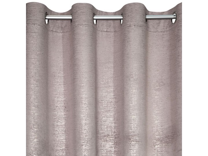 Jednokolorowa Zasłona Mabel 140x250cm - Różowy - Przelotki 140x250 cm Poliester Mocowanie Kółka