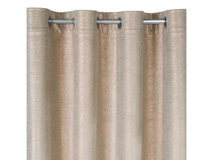 Zasłona Welwetowa Ambi 140x250cm - Ciemny Beżowy - Przelotki Poliester 140x250 cm Pomieszczenie Sypialnia Kategoria Zasłony