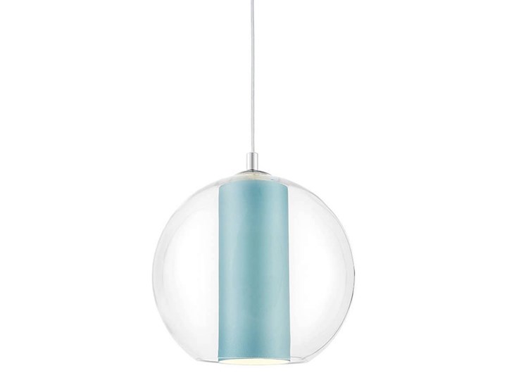Kaspa - Lampa wisząca M - Merida - abażur jasny morski Lampa z kloszem Lampa z abażurem Kategoria Lampy wiszące