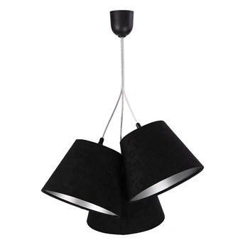 Potrójna czarno srebrna lampa wisząca Sonia
