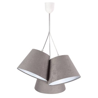Potrójna szaro biała lampa wisząca Basantia