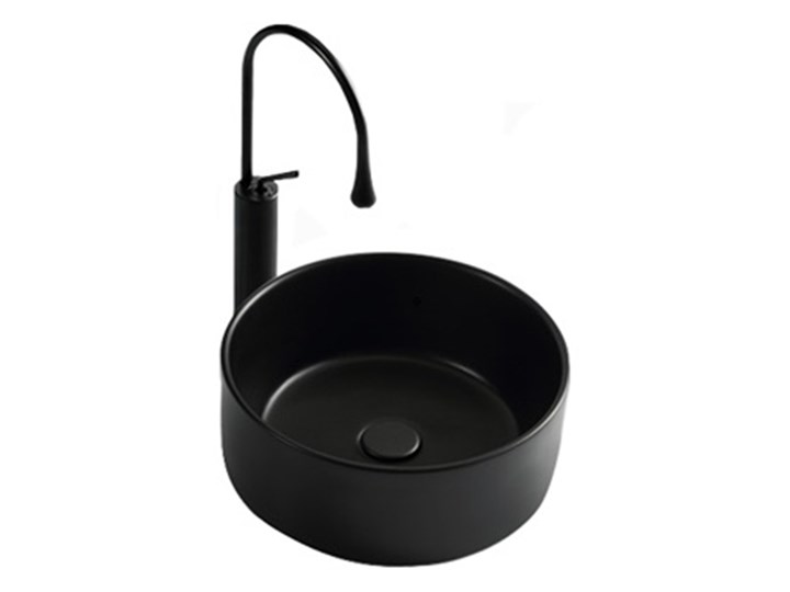 VELDMAN UMYWALKA NABLATOWA VERONA BLACK MATOWA Szerokość 36 cm Kolor Czarny Nablatowe Ceramika Prostokątne Kategoria Umywalki