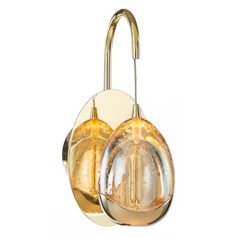 HUELTO KINKIET GOLD kinkiet 1 x 4,8W LED ścienny szampański krople deszczu nowoczesny design złoty ITALUX WL-22112132-1A-CHPN