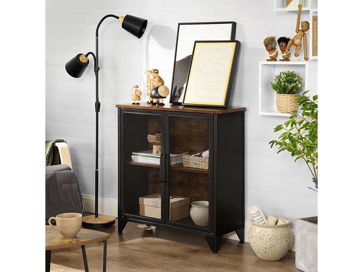 Bettso Pojemna komoda Rusty w stylu industrialnym / Rustic brown Szerokość 75 cm Szerokość 80 cm Wysokość 80 cm Kategoria Komody