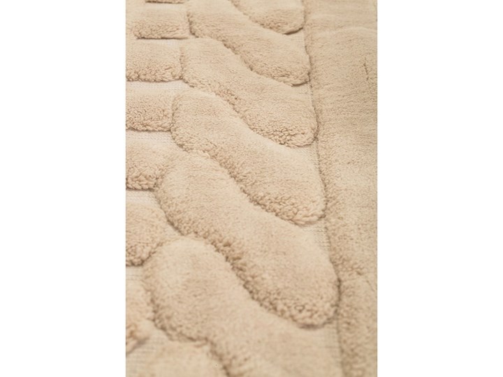 Komplet 2 beżowych bawełnianych dywaników łazienkowych Bambi Bawełna 60x100 cm Prostokątny Kategoria Dywaniki łazienkowe