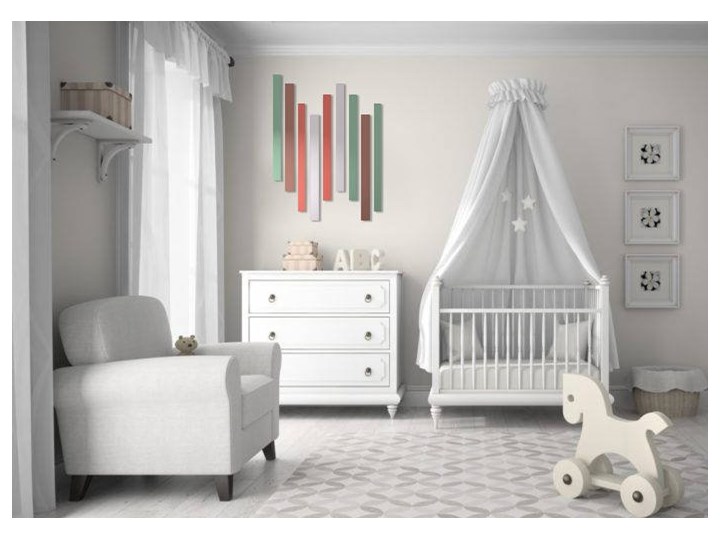 Lamele Pastel 3D – nowoczesny obraz przestrzenny - kompozycja modułowa – 5 dekorów - uniwersalny - LM023 - Pistacjowa mięta Kategoria Panele 3D