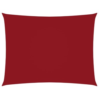 vidaXL Prostokątny żagiel ogrodowy z tkaniny Oxford, 6x7 m, czerwony