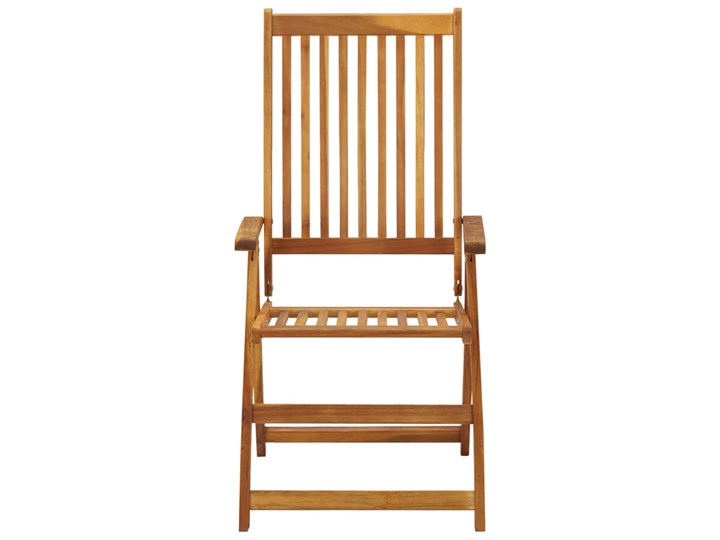 vidaXL Rozkładane krzesła ogrodowe z poduszkami, 2 szt., lita akacja Krzesło składane Krzesło z podłokietnikami Drewno Tworzywo sztuczne Kolor Biały