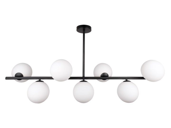 Lampa wisząca Cape Town Black Cosmo Light Metal Szkło Tkanina Lampa z kloszem Kolor Czarny