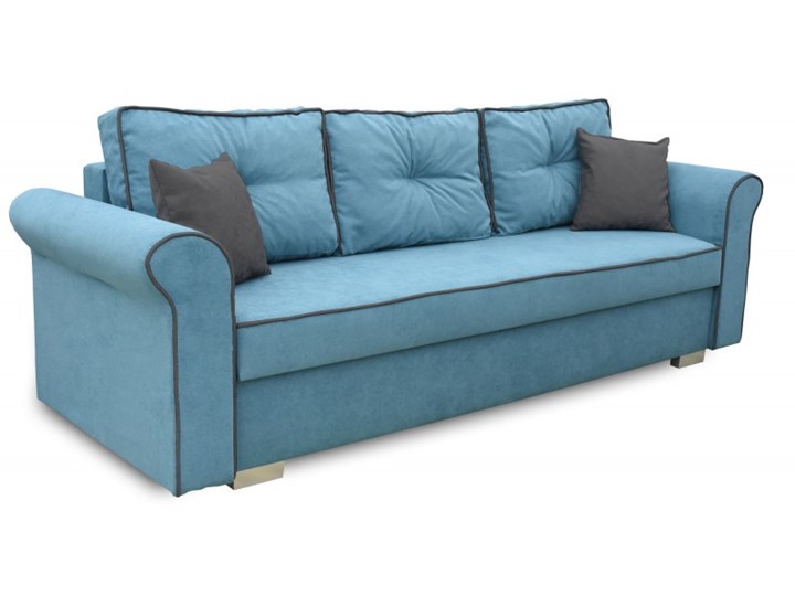 Sofa z Funkcją Spania Merida Turkusowy Stała konstrukcja Głębokość 90 cm Styl Nowoczesny