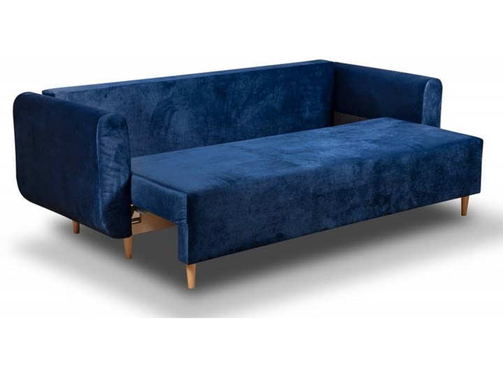 Sofa z Funkcją Spania Sewilla Granatowy Typ Gładkie