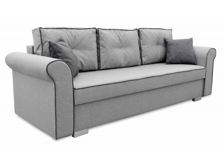 Sofa z Funkcją Spania Merida Szary Głębokość 90 cm Szerokość 240 cm Stała konstrukcja Wielkość Trzyosobowa