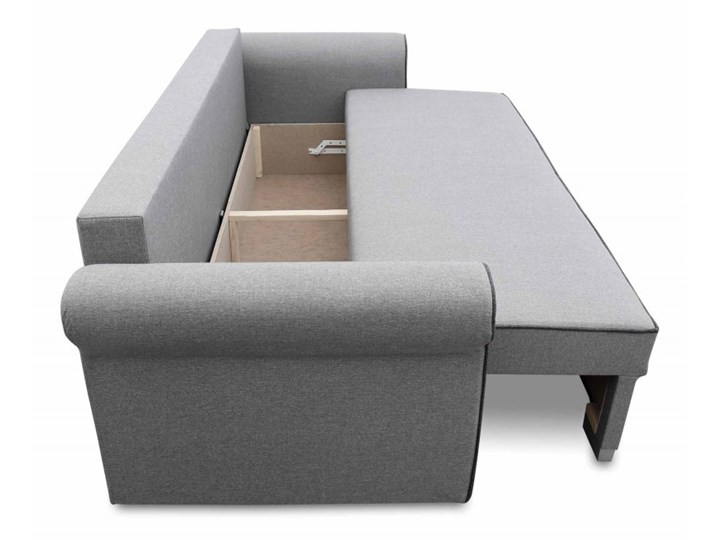 Sofa z Funkcją Spania Pele Szary Szerokość 240 cm Stała konstrukcja Głębokość 85 cm Wielkość Trzyosobowa