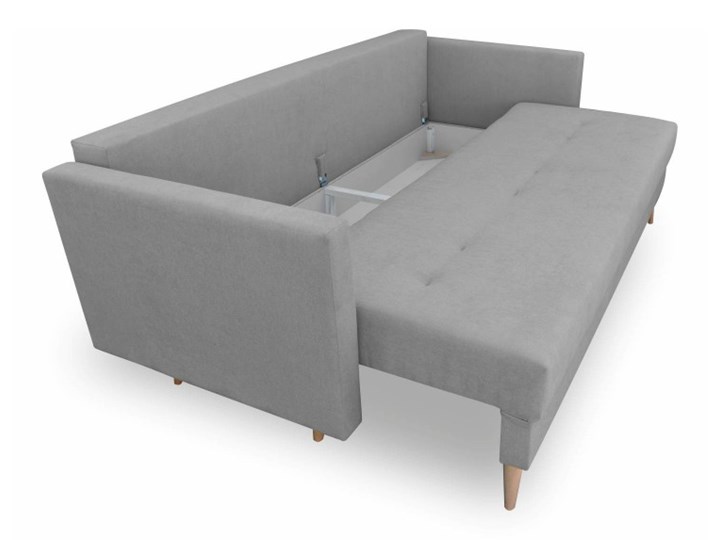 Sofa z Funkcją Spania Saffle Szary Stała konstrukcja Szerokość 216 cm Głębokość 85 cm Pomieszczenie Salon Kategoria Sofy i kanapy