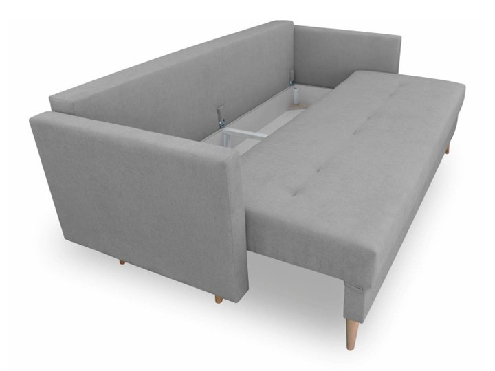 Sofa z Funkcją Spania Saffle Szary Typ Gładkie Styl Skandynawski