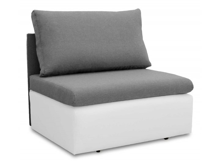 Fotel Sofa Jednoosobowa do Spania Toledo Szary/Biały Materiał obicia Tkanina
