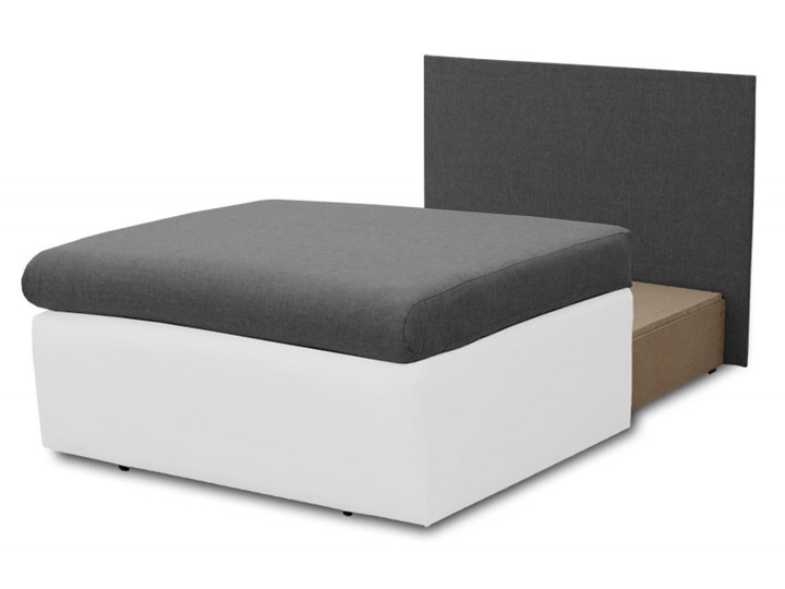 Fotel Sofa Jednoosobowa do Spania Toledo Szary/Biały Materiał obicia Tkanina