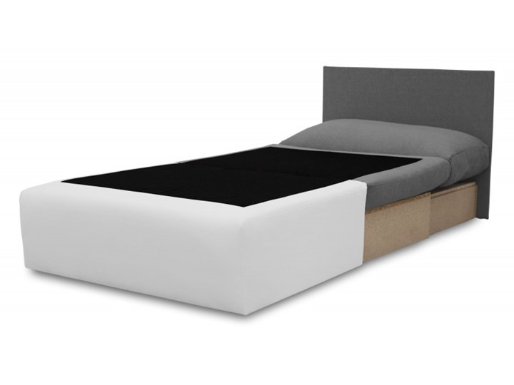 Fotel Sofa Jednoosobowa do Spania Toledo Czarny Tkanina Szerokość 86 cm Pomieszczenie Sypialnia Fotel rozkładany Drewno Tworzywo sztuczne Kategoria Fotele do salonu