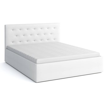 Łóżko Tapicerowane Star 180x200 z Materacem Biały