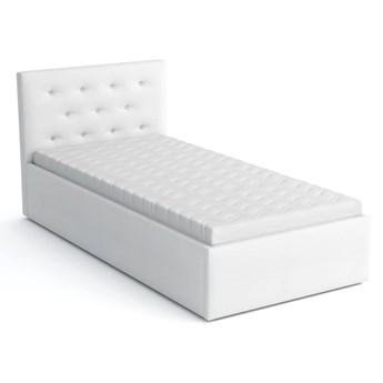 Łóżko Tapicerowane Star 80x200 z Materacem Biały