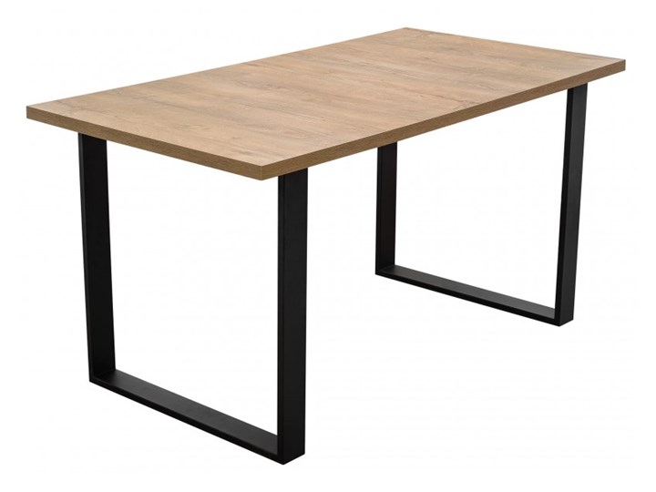 Stół z Metalowymi Nogami LOFT 150x80 Stal Wysokość 76 cm Kształt blatu Prostokątny Długość 150 cm  Drewno Szerokość 80 cm Tworzywo sztuczne Rozkładanie