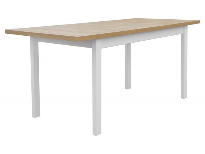 Stół Rozkładany + 6 Krzeseł do Kuchni 180/140x80 Brąz Kolor Biały