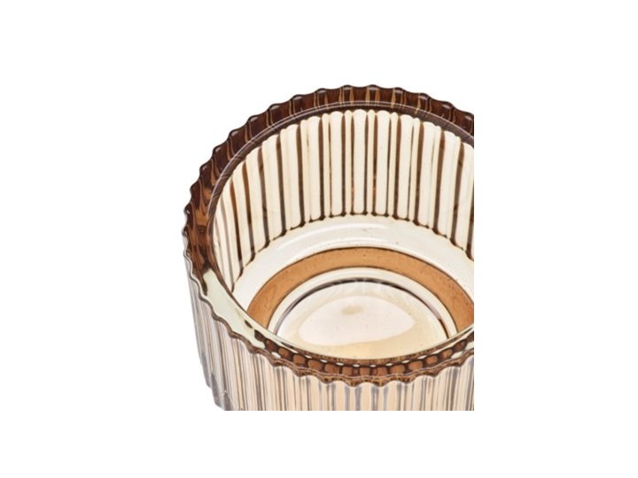 Lampion na tealight świecznik DUKA OPTISK 9x7 cm żółty szkło Kategoria Świeczniki i świece Kolor Beżowy