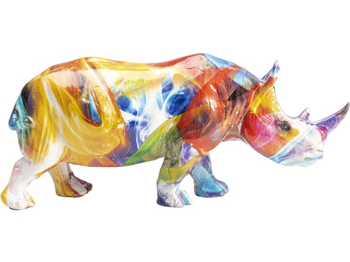 Figurka dekoracyjna Colored Rhino 17x8 cm