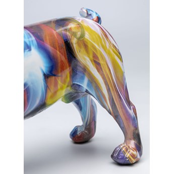 Figurka dekoracyjna kolorowa bulldog 24x12 cm