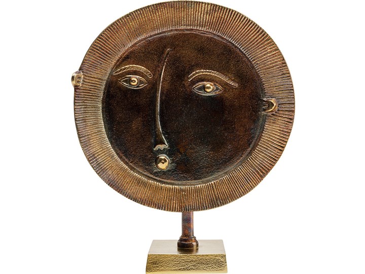 Figurka dekoracyjna Man On Earth 31x38 cm brązowo-złota Metal Kolor Brązowy