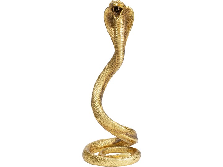 Figurka dekoracyjna Snake 17x39 cm złota Zwierzęta Kolor Złoty