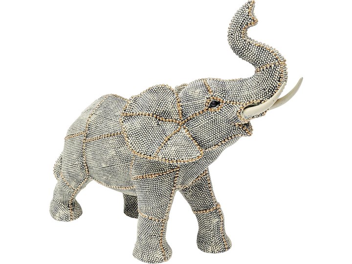 Figurka dekoracyjna Walking Elephant Pearls 29x27 cm kolorowa Kategoria Figury i rzeźby Tworzywo sztuczne Zwierzęta Kolor Biały