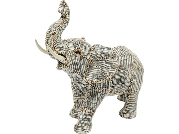 Figurka dekoracyjna Walking Elephant Pearls 29x27 cm kolorowa Kategoria Figury i rzeźby Zwierzęta Tworzywo sztuczne Kolor Biały
