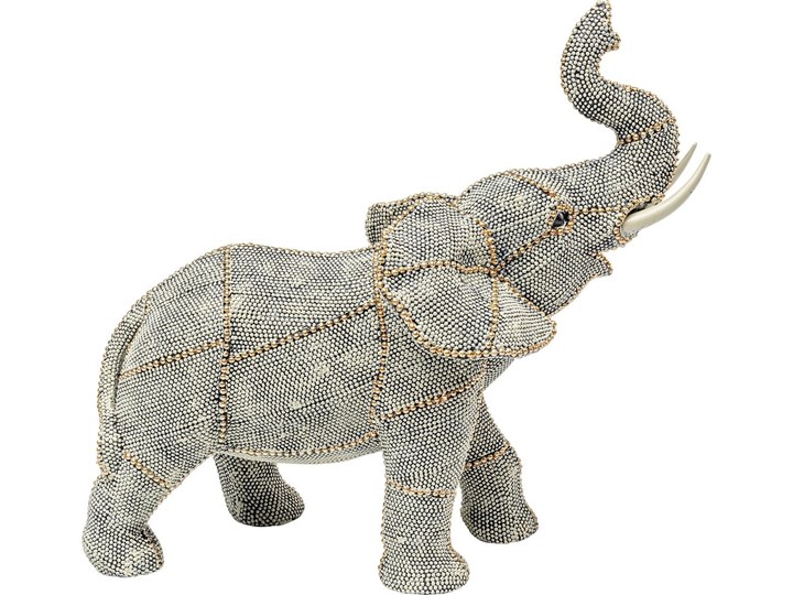 Figurka dekoracyjna Walking Elephant Pearls 29x27 cm kolorowa Zwierzęta Tworzywo sztuczne Kategoria Figury i rzeźby