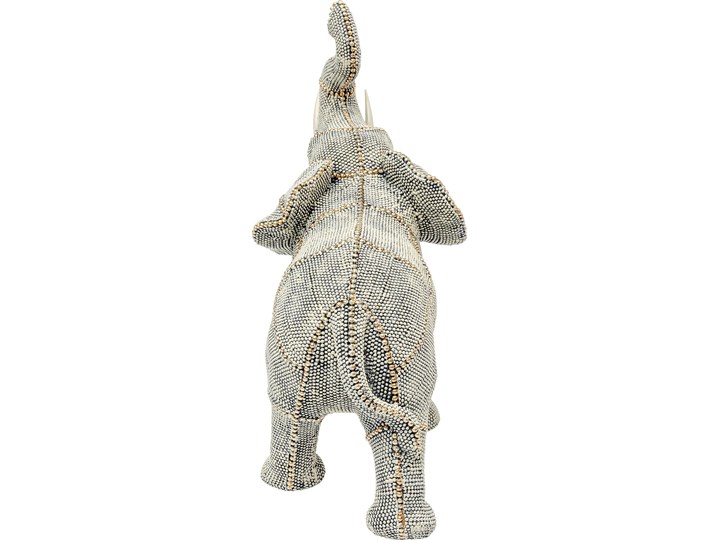 Figurka dekoracyjna Walking Elephant Pearls 29x27 cm kolorowa Tworzywo sztuczne Kolor Biały Zwierzęta Kategoria Figury i rzeźby