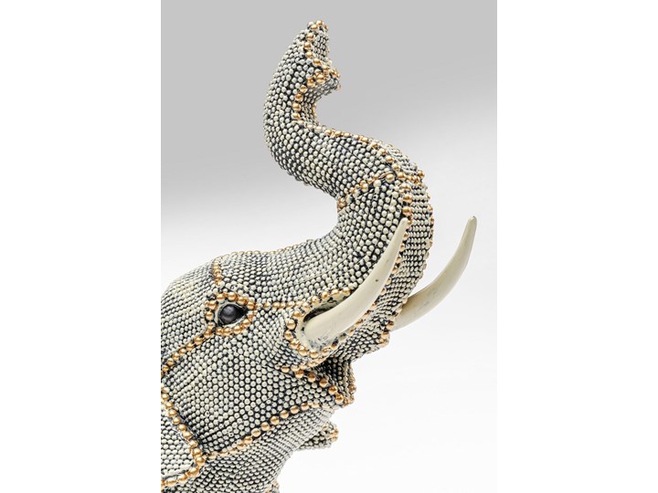 Figurka dekoracyjna Walking Elephant Pearls 29x27 cm kolorowa Kategoria Figury i rzeźby Tworzywo sztuczne Zwierzęta Kolor Biały