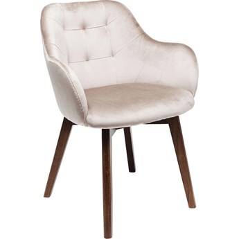Krzesło z podłokietnikami Lady Velvet Stitch 61x83 cm szare
