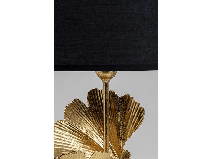 Lampa stołowa Flores Ø30x62 cm złota - klosz czarny Kolor Biały Lampa z kloszem Kolor Złoty